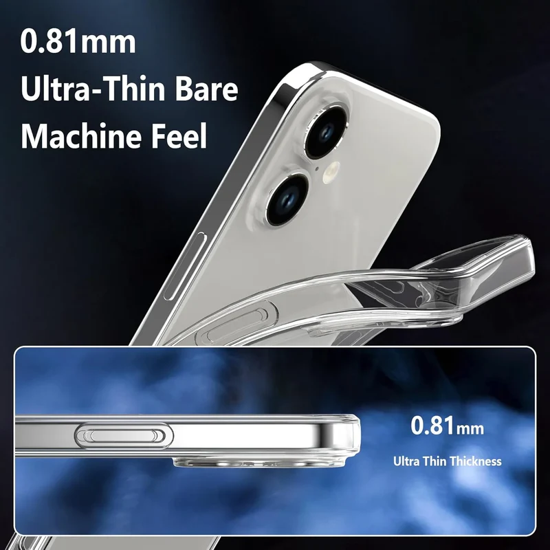 Luxury Transparent Silicone Phone Case For iPhone 17 16 Pro Max Shockproof Soft Cover For Apple iphone 17 Air 16 Plus 16E Bumper