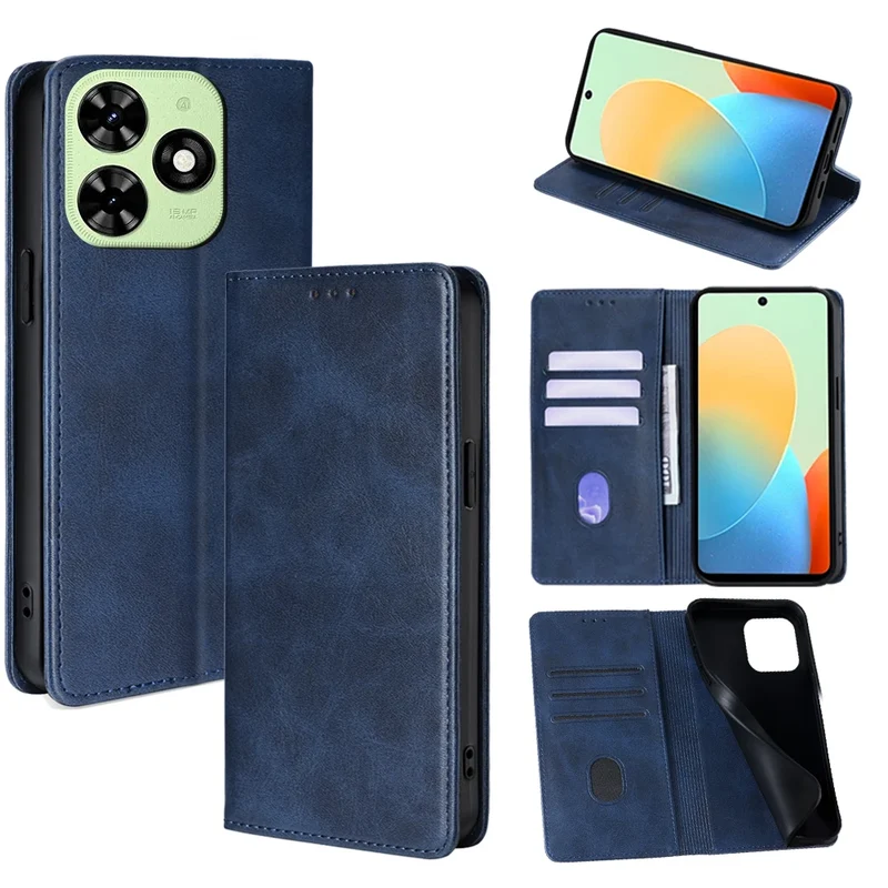 Business Magnetic Phone Case for Tecno Spark 20 10 Pro 20C 10C 8C Spark GO 2024 Pop 8 Pro Leather Wallet Case Flip Cover