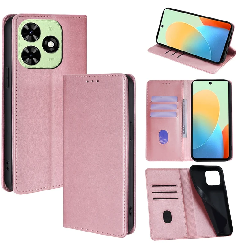 Business Magnetic Phone Case for Tecno Spark 20 10 Pro 20C 10C 8C Spark GO 2024 Pop 8 Pro Leather Wallet Case Flip Cover