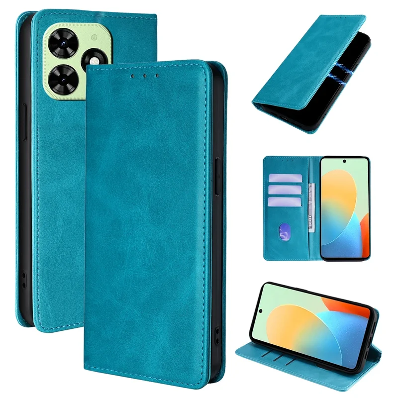 Business Magnetic Phone Case for Tecno Spark 20 10 Pro 20C 10C 8C Spark GO 2024 Pop 8 Pro Leather Wallet Case Flip Cover