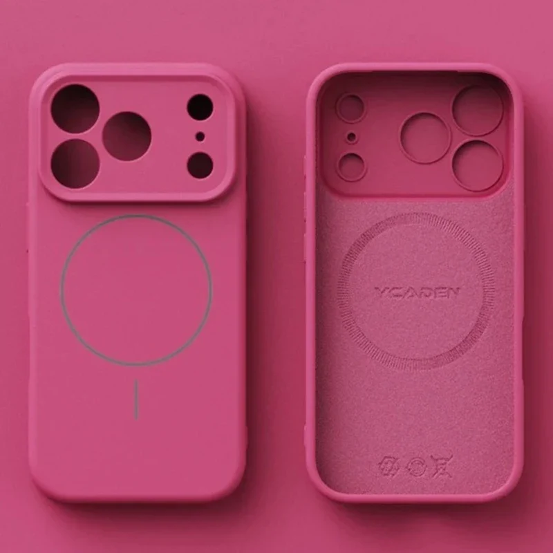 Magnetic Original Liquid Silicone For Magsafe Phone Case For iPhone 17 16 15 14 13 12 Pro Max 16 Plus 17Air Skin Feel Soft Cover