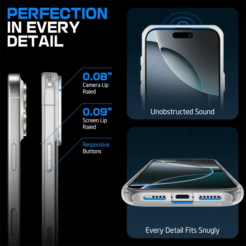 SUPCASE For iPhone 16 Pro Max Case with Camera Control Capture Button UB Mag Stand Series Slim Clear Magnetic Phone Case