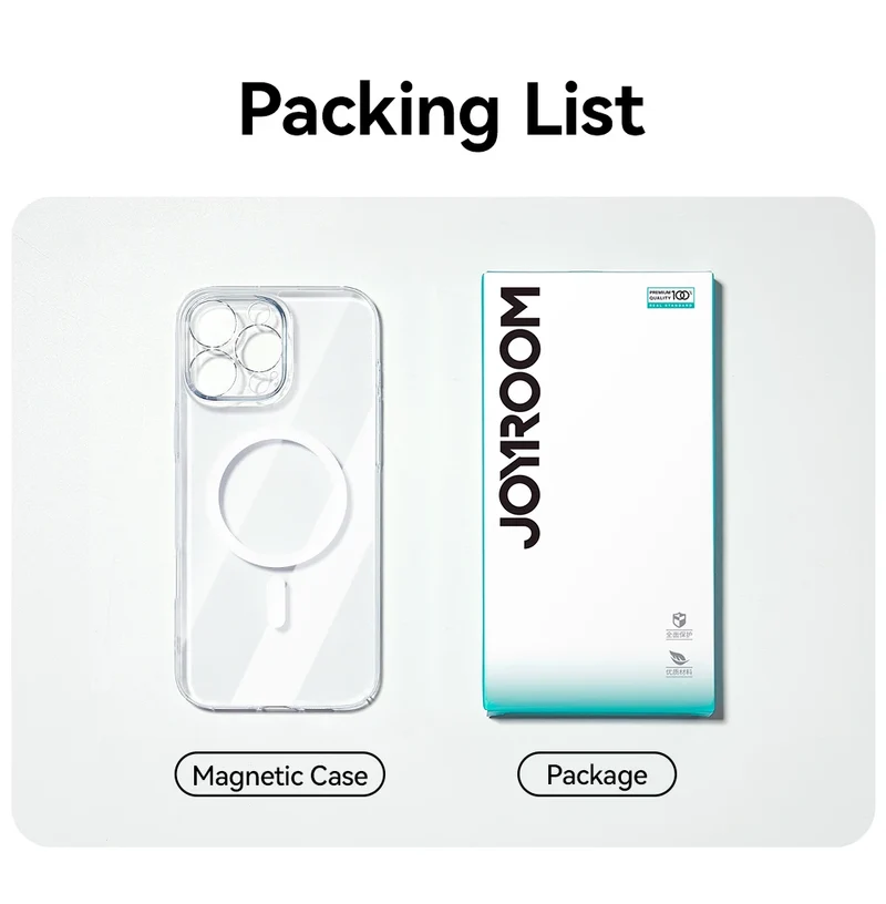 Joyroom Magnetic Case For iPhone 16 15 Pro Max Case Transparent Cover For iPhone 16 Wireless Charger Magnet Cover Anti Yellow