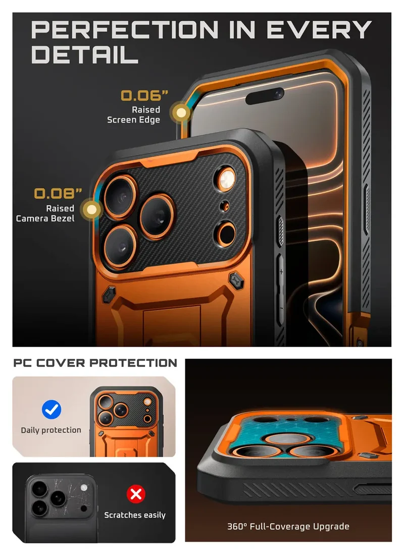 SUPCASE For iPhone 17 Pro Max Case 6.9" (2025) UB Pro Full-Body Heavy Duty Rugged Phone Case with Built-in Screen Protector