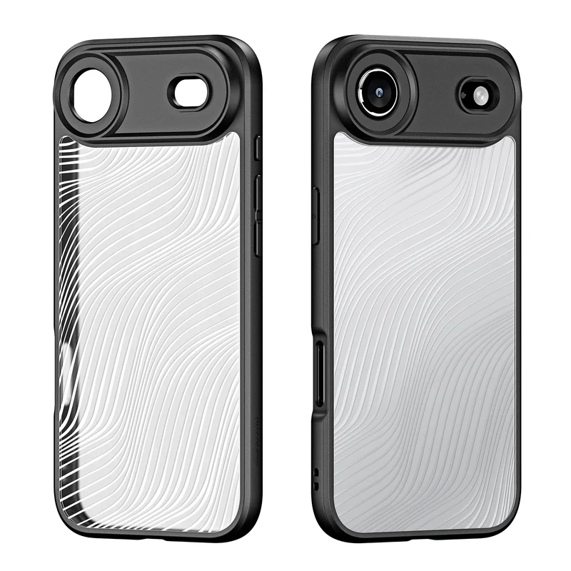 DUX DUCIS Magnetic Phone Case for iPhone 17 Pro Max & iPhone 17 Air Back Stand Cover with Transparent Flowing Lines Design