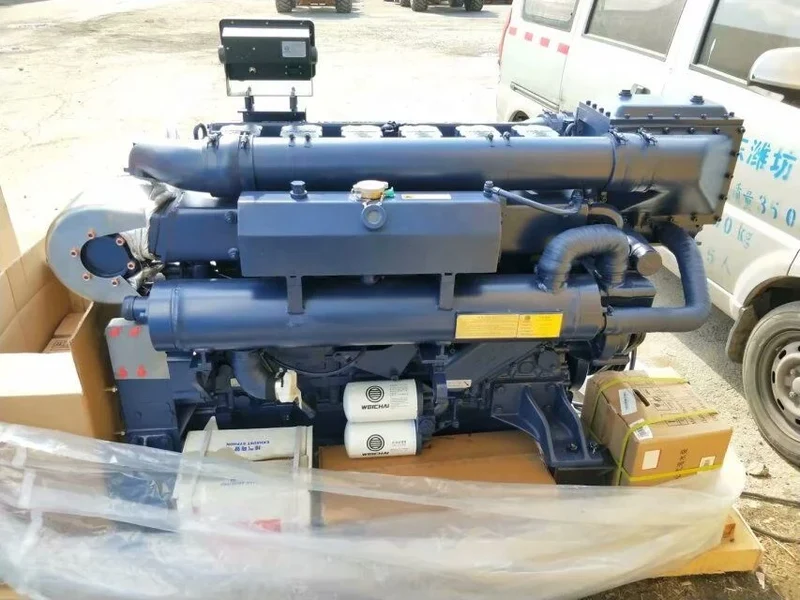 Weichai WP12C450-21(E) Marine Engine for Fishing Hot Product 450hp Diesel 4 Stroke Electric Start Inboard 0.5g/kw.h 192g/kw.h