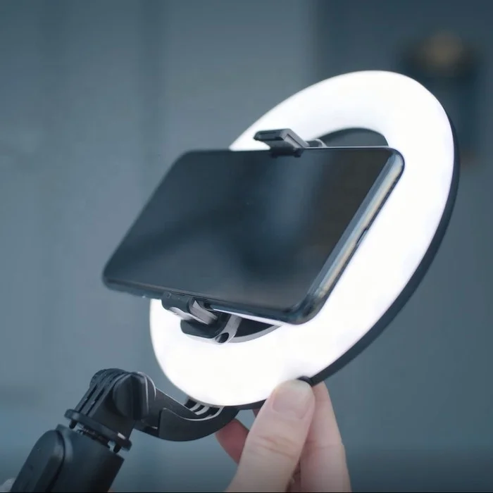 Q07 Selfie Stick Tripod with 6 Inch 3 Color Temperature Ring Light 798mm Foldable for Video Vlog