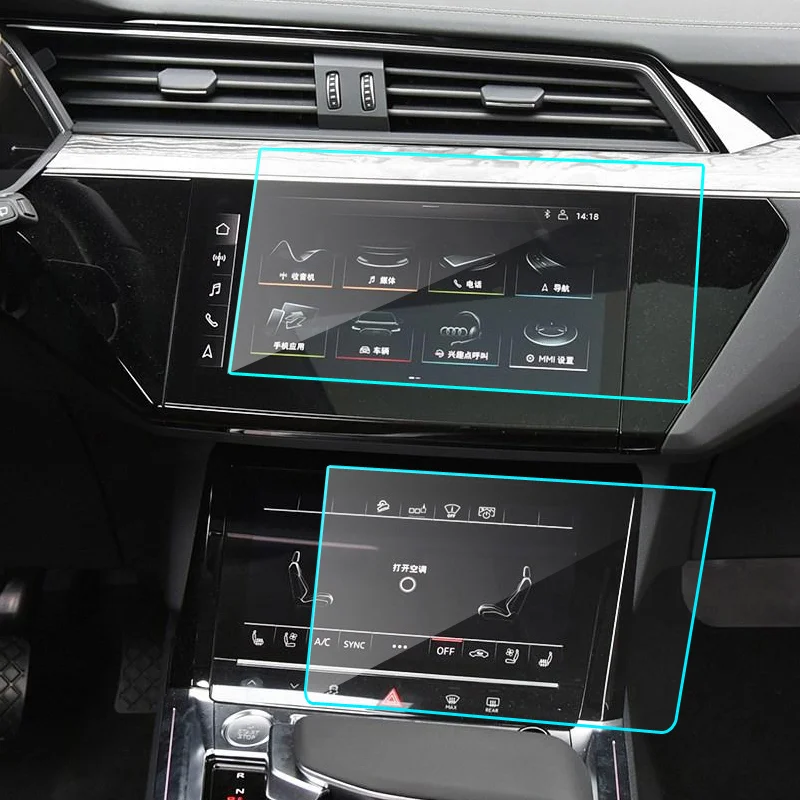 For Audi A6 C8 A7 2018-2020 9H Tempered Glass Ultra-Thin Car GPS Navigation Screen Protector Dashboard Monitor Sticker