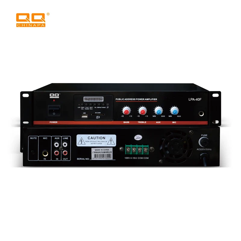 QQCHINAPA 40W PA System Home Theatre Power Amplifier With Blue Tooth,FM Radio for Passive Speakers