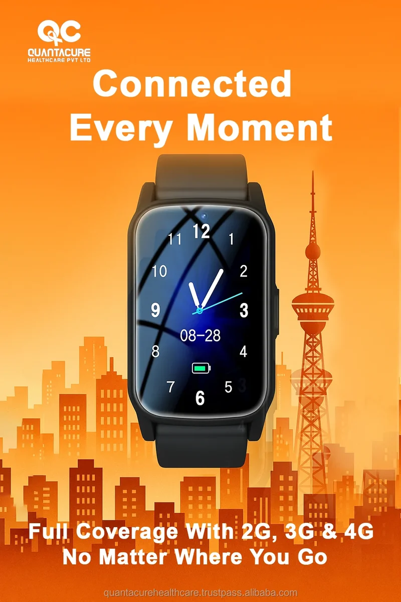 2025 QC V15 VS5 Health Watch Elderly Kids 4G GPS WiFi Tracker SOS Call Video Chat BP HR SpO2 Temp IP67 AI Silicone Band