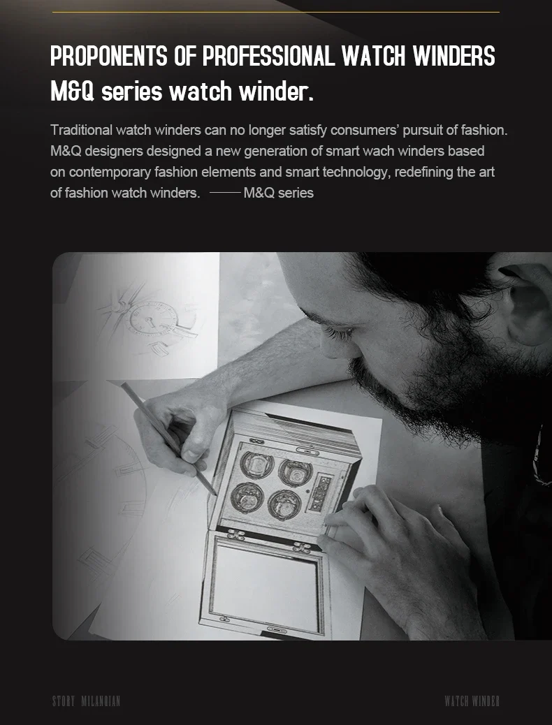 Watch Winder Station for Winding 9 Automatic Safe Watches with LCD Touchscreen Display