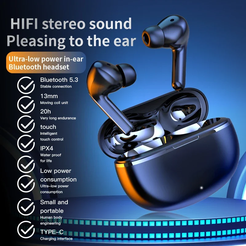 EONLINE 3D AIR 7 Mini Ear Buds Wireless Earbuds for Android Phones Ear Buds Wireless Ear Buds V5.3 Waterproof Noise Cancellation