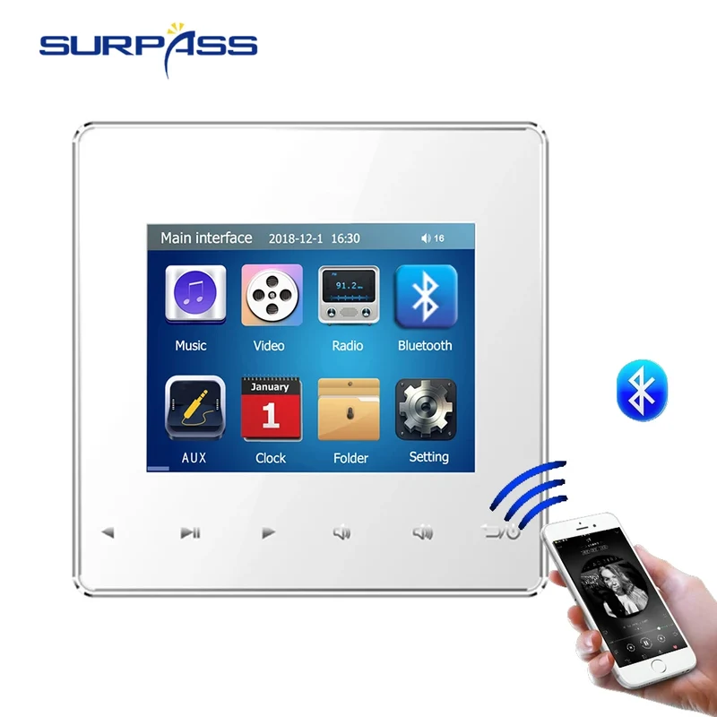 SP-PW225A SURPASS Audio Hotel HiFi Music Mini on Wall Installation Class D Amplifier Smart Home Pro Audio