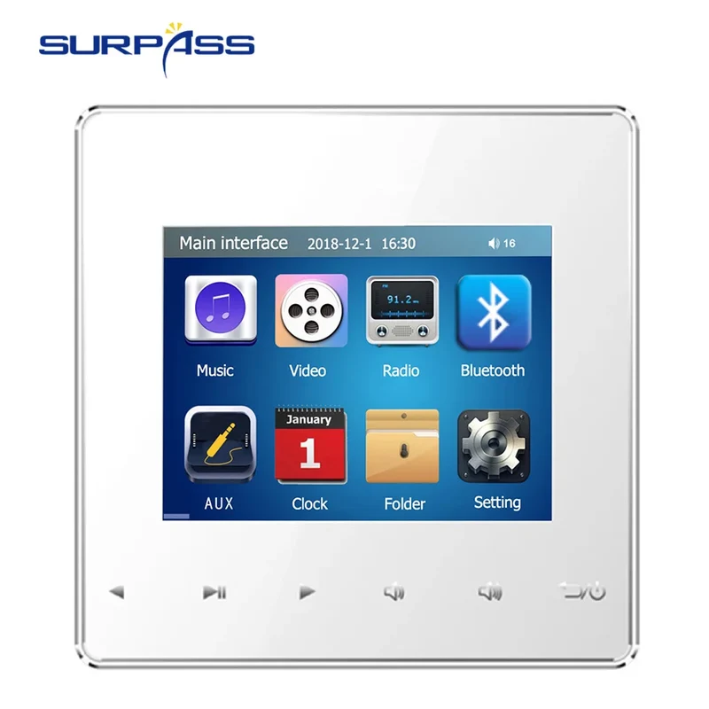 SP-PW225A SURPASS Audio Hotel HiFi Music Mini on Wall Installation Class D Amplifier Smart Home Pro Audio