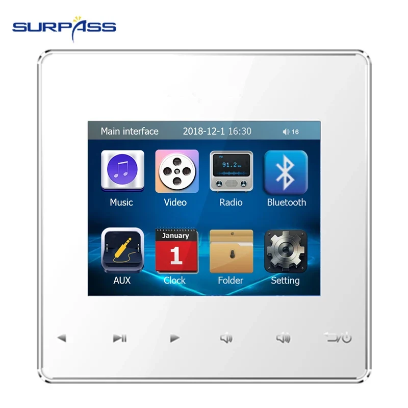 SP-PW225A SURPASS Audio Hotel HiFi Music Mini on Wall Installation Class D Amplifier Smart Home Pro Audio