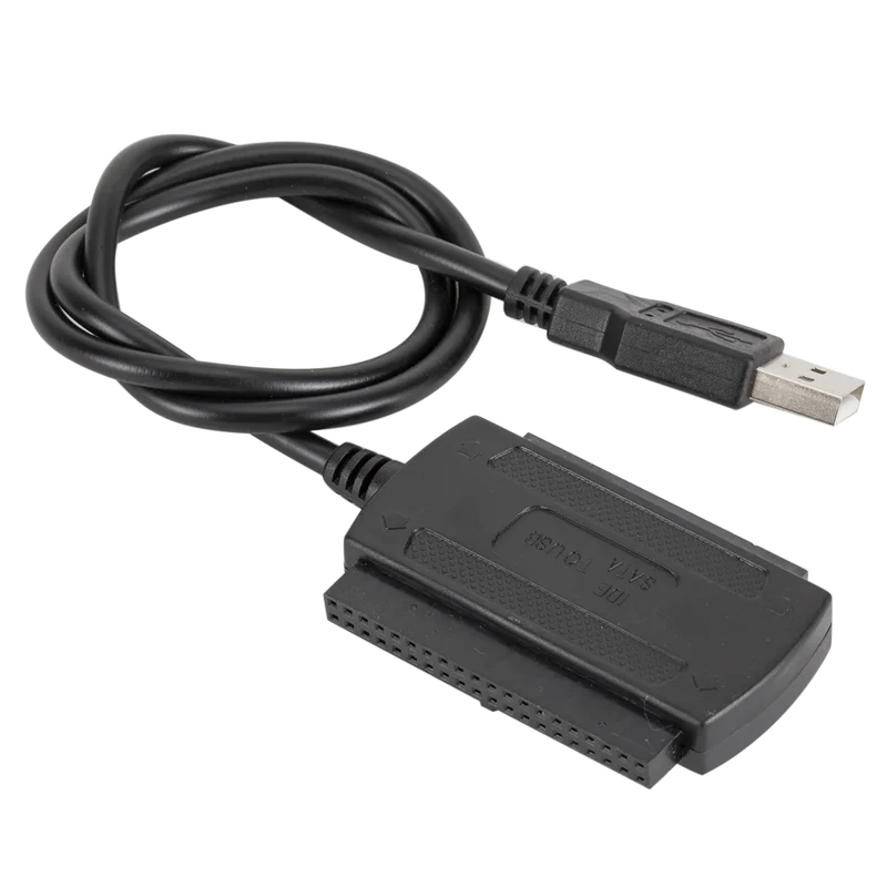 USB 2.0 IDE/SATA 3-in-1 Cable Power Supply ROHS Certified Tinned Copper Conductor Braid Shielding PVC Jacket in Stock