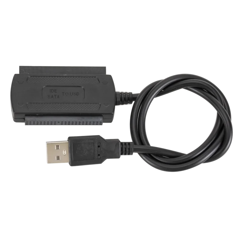 USB 2.0 IDE/SATA 3-in-1 Cable Power Supply ROHS Certified Tinned Copper Conductor Braid Shielding PVC Jacket in Stock