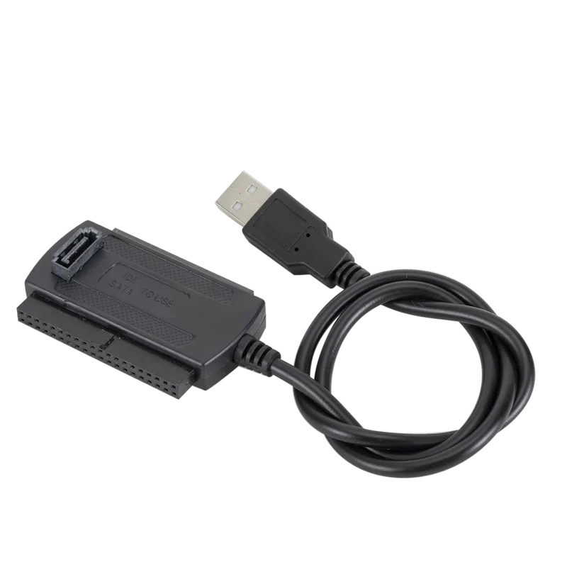 USB 2.0 IDE/SATA 3-in-1 Cable Power Supply ROHS Certified Tinned Copper Conductor Braid Shielding PVC Jacket in Stock