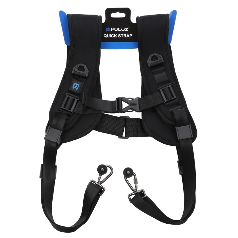 PULUZ Quick Release Double Shoulder Harness with Decompression Foam Strap Belt Soft Pad Original Global Source for DSLR Camera
