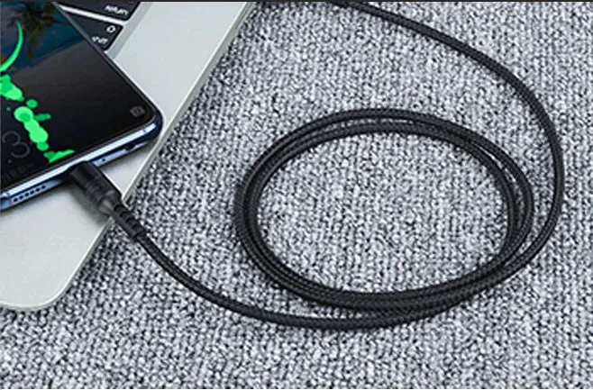 High Quality Universal 1m 2m 3m 3A Nylon Fast Charging USB Data Cable for iPhone Computer Barcode Scanner