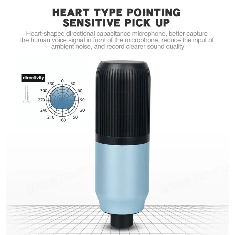 2021 Popular Production USB Microphone Blue Gold NC 80 Studio Condenser Microphone