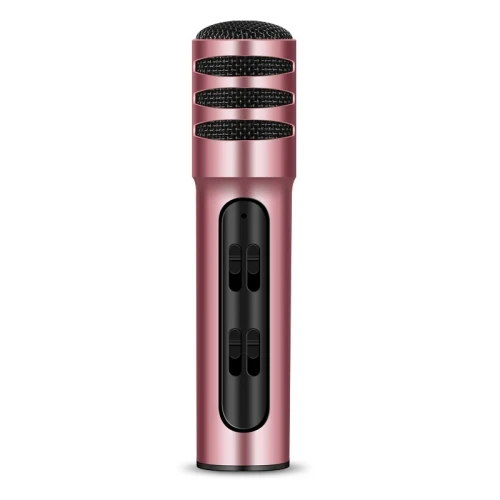 FREE Sample Professional BGN-C7 Dual Mobile Phone Karaoke Live Singing Microphone Built-in Sound Card Condenser Microphones