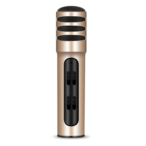 FREE Sample Professional BGN-C7 Dual Mobile Phone Karaoke Live Singing Microphone Built-in Sound Card Condenser Microphones