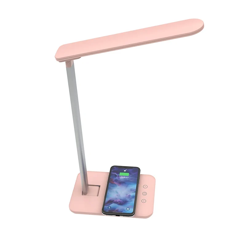 2021 New Style Hot Sell Foldable LED Light Touch Adjustment Bedside Light Suitable for All Smartphones Wireless Charge Lamp