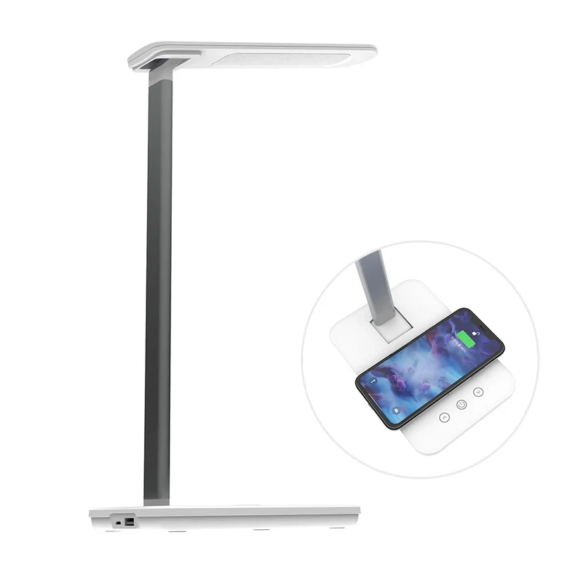 2021 New Style Hot Sell Foldable LED Light Touch Adjustment Bedside Light Suitable for All Smartphones Wireless Charge Lamp