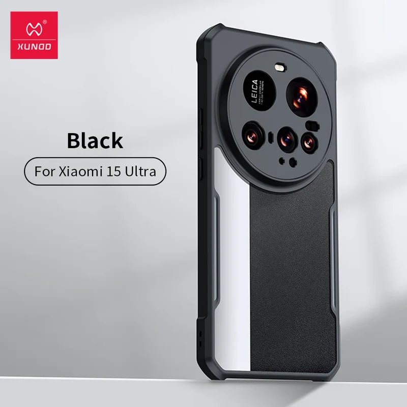 Xundd for Xiaomi 15 Ultra Case, Airbag Shockproof Back Transparent Phone Cover with Camera Protection,Acrylic+TPU Hybrid Shell