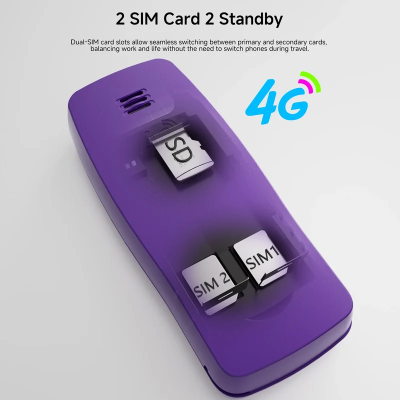 SERVO BM80 LTE 4G Mini Mobile Phone Dual SIM Standby Speed Dial Blacklist Call Recording 0.85" Screen Super Small Phones Back-up