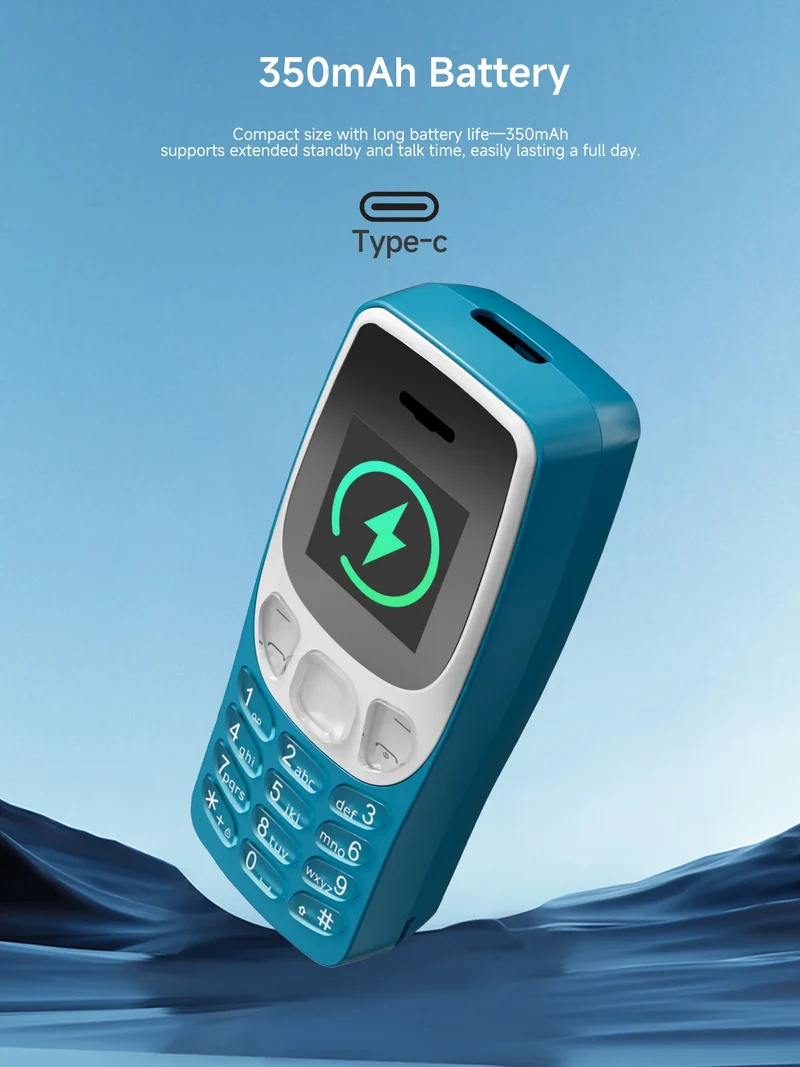 SERVO BM80 LTE 4G Mini Mobile Phone Dual SIM Standby Speed Dial Blacklist Call Recording 0.85" Screen Super Small Phones Back-up