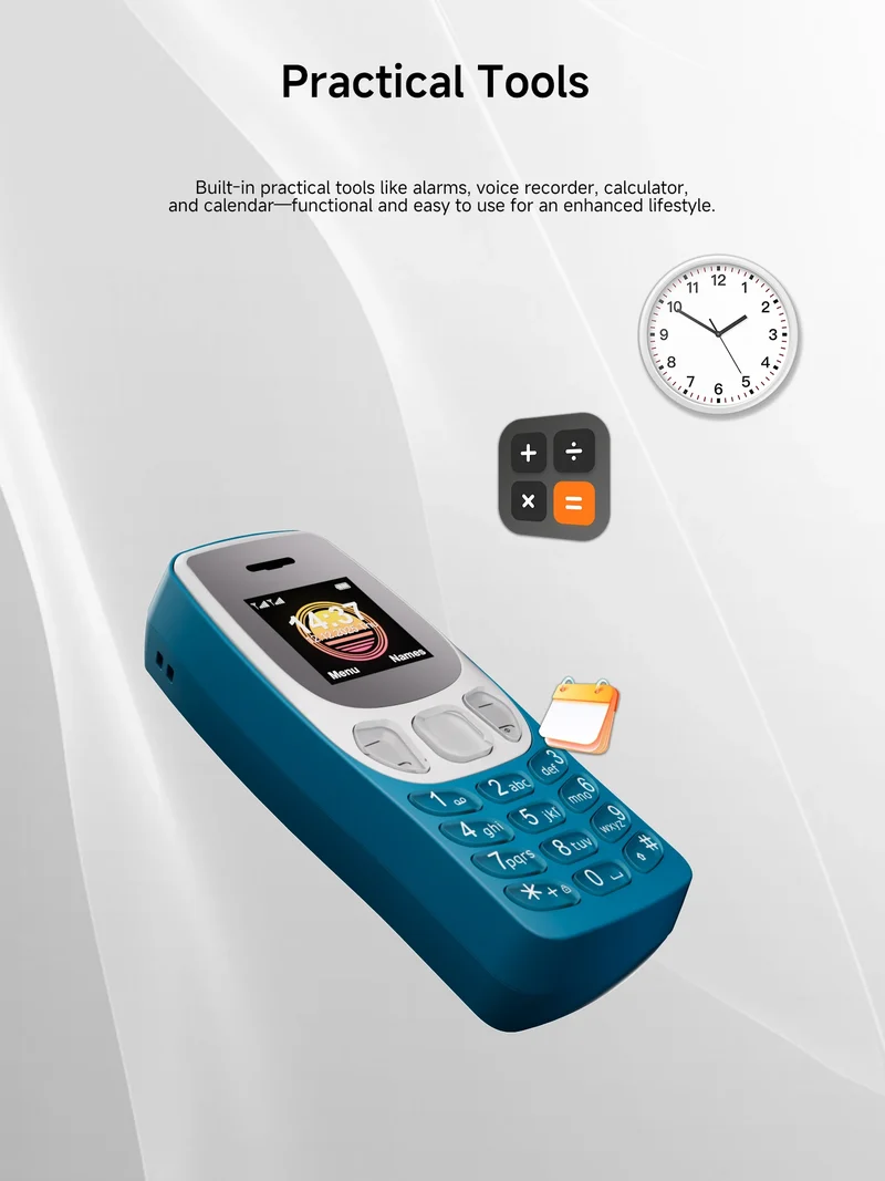 SERVO BM80 LTE 4G Mini Mobile Phone Dual SIM Standby Speed Dial Blacklist Call Recording 0.85" Screen Super Small Phones Back-up