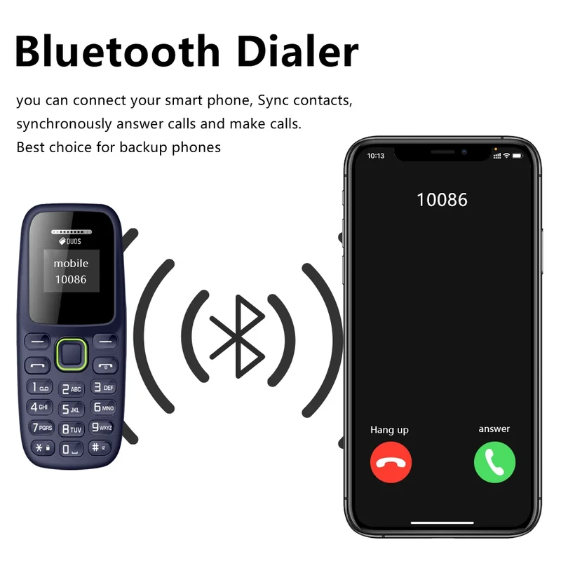 Button Mini Mobile Phone Bluetooth Earphone Dual SIM Cards Low Radiation Pocket Telephone Recording Alarm Backup Phone for Sport