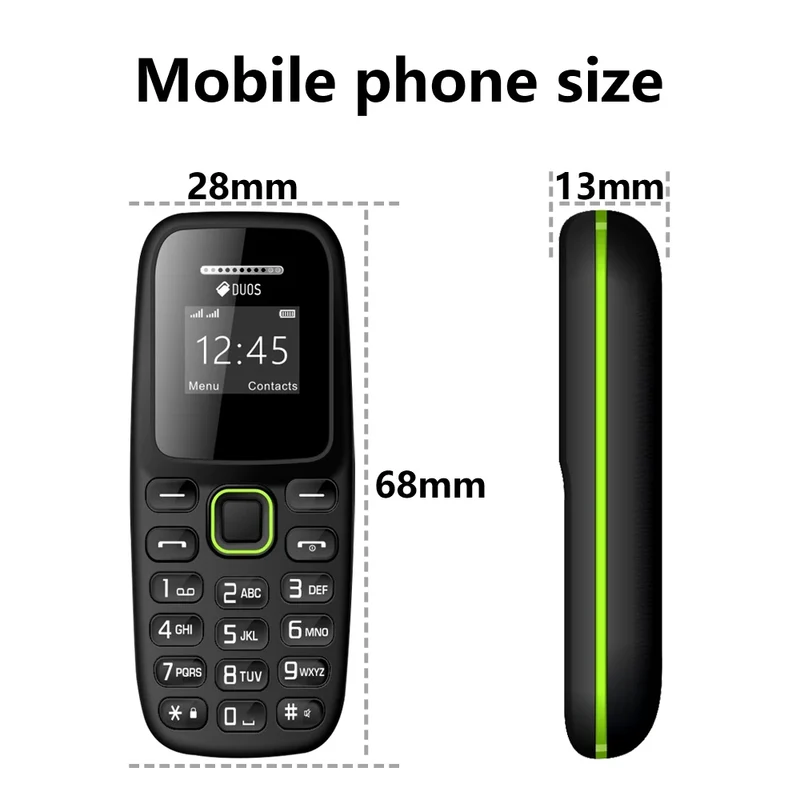 Button Mini Mobile Phone Bluetooth Earphone Dual SIM Cards Low Radiation Pocket Telephone Recording Alarm Backup Phone for Sport