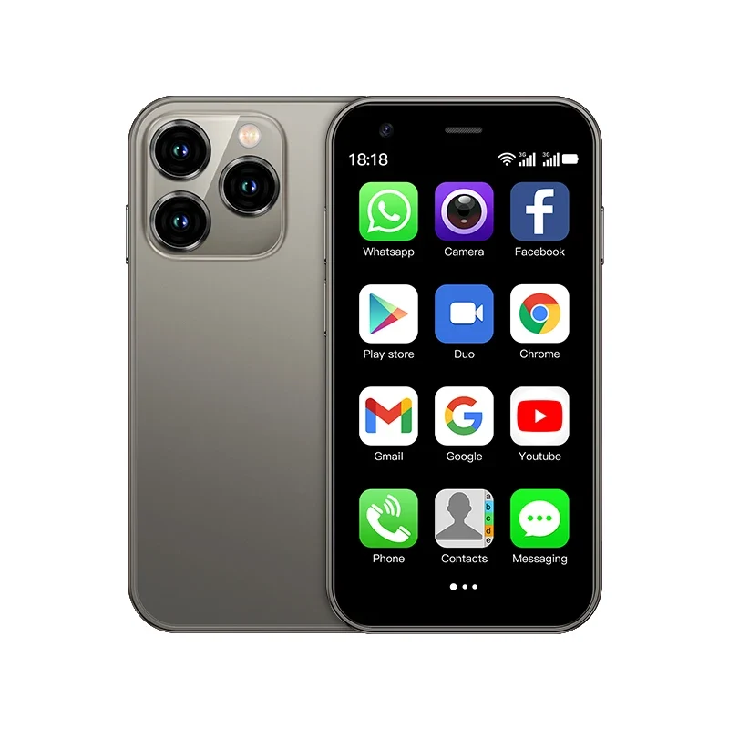 SERVO 15SE Mini Smartphone 3G WCDMA Android System WiFi Hotspot Play Store 3.0" Display Small Palm Smart Phones Dual SIM Standby