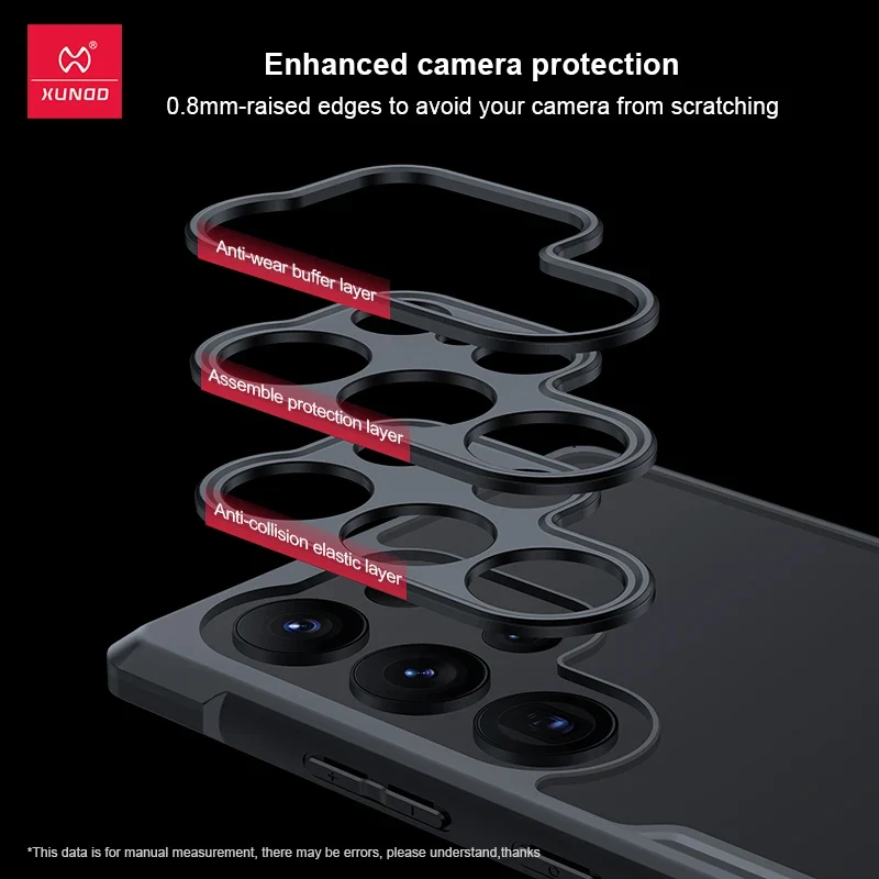 Xundd For Samsung Galaxy S24 S25 S26 Ultra Case For S25 S23 Plus S21 Ultra FE Airbag Shockproof Shell PC&TPU Back Clear Cover