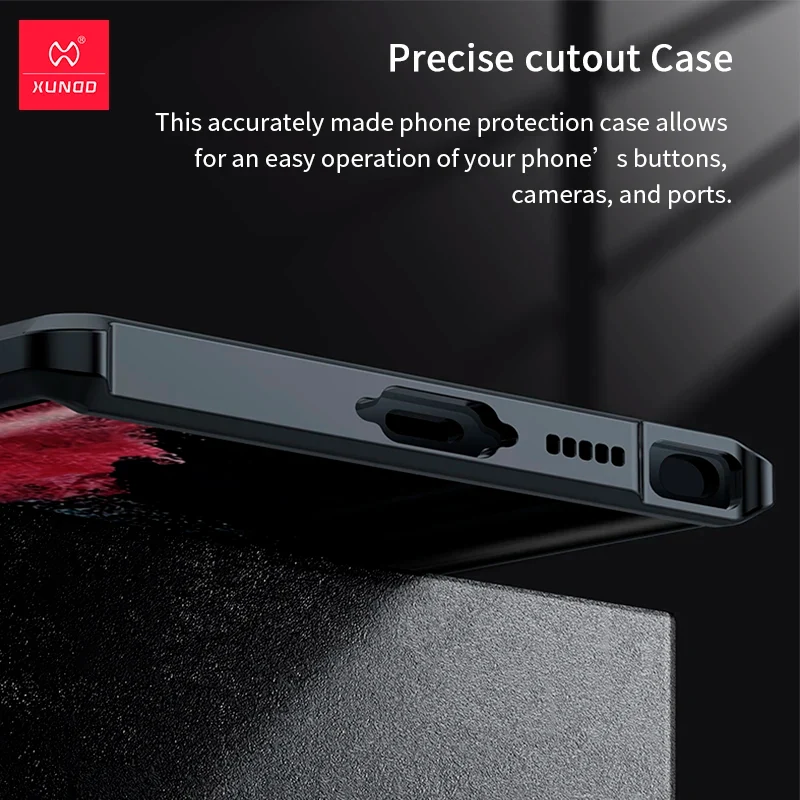 Xundd For Samsung Galaxy S24 S25 S26 Ultra Case For S25 S23 Plus S21 Ultra FE Airbag Shockproof Shell PC&TPU Back Clear Cover