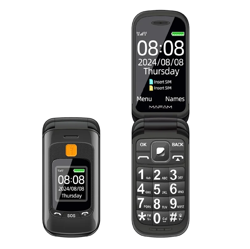 Mafam F899 Small Cover Folded Elderly Mobile Phone For Seniors Dual Display SOS Button Fast Quick Call Anti-Scratch Low Price