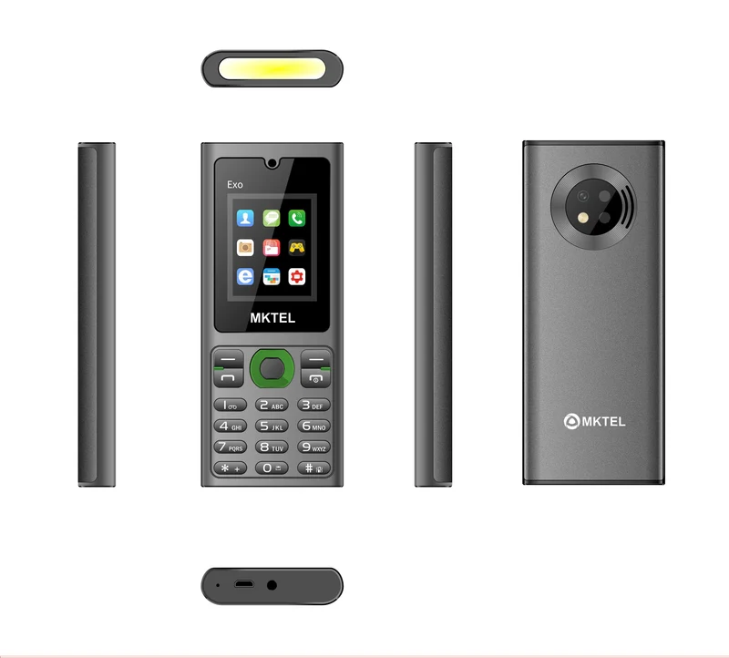 MKTEL Feature Phone Senior Mobile Phone Dual SIM Dual Standby 1.77" Display GSM MP3 MP4 FM Radio Strong Torch Loud Speaker