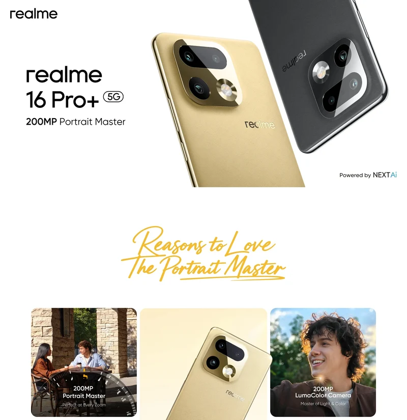 [World Premiere] realme 16 Pro Plus Smartphone Snapdragon 7 Gen 4 Chipset 200MP Camera 6.8" 144Hz Curved Display 7000mAh Battery