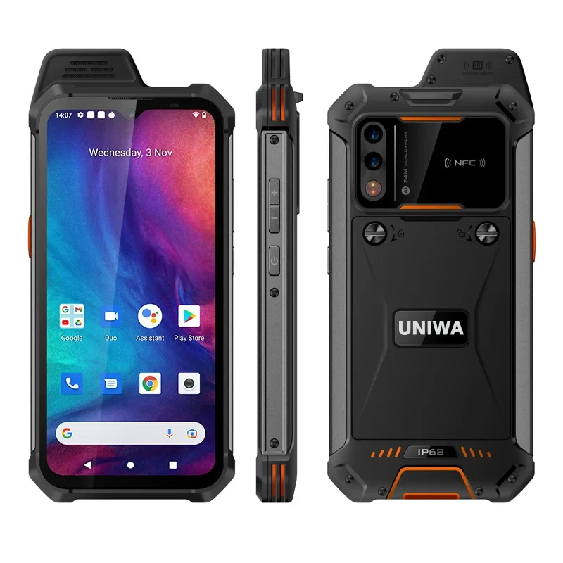 UNIWA W888 ATEX Explosion Indestructible Water Proof Mobile Phone 4GB+64GB 5000mAh Walkie Talkie PTT Smartphone Andriod 11 NFC