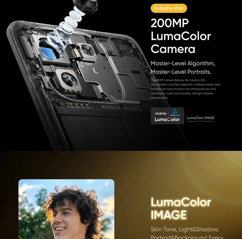 realme 16 Pro Plus Smartphone NFC Snapdragon 7 Gen 4 Chipset 200MP Camera 50MP Periscope Telephoto 7000mAh Battery 80W Charge