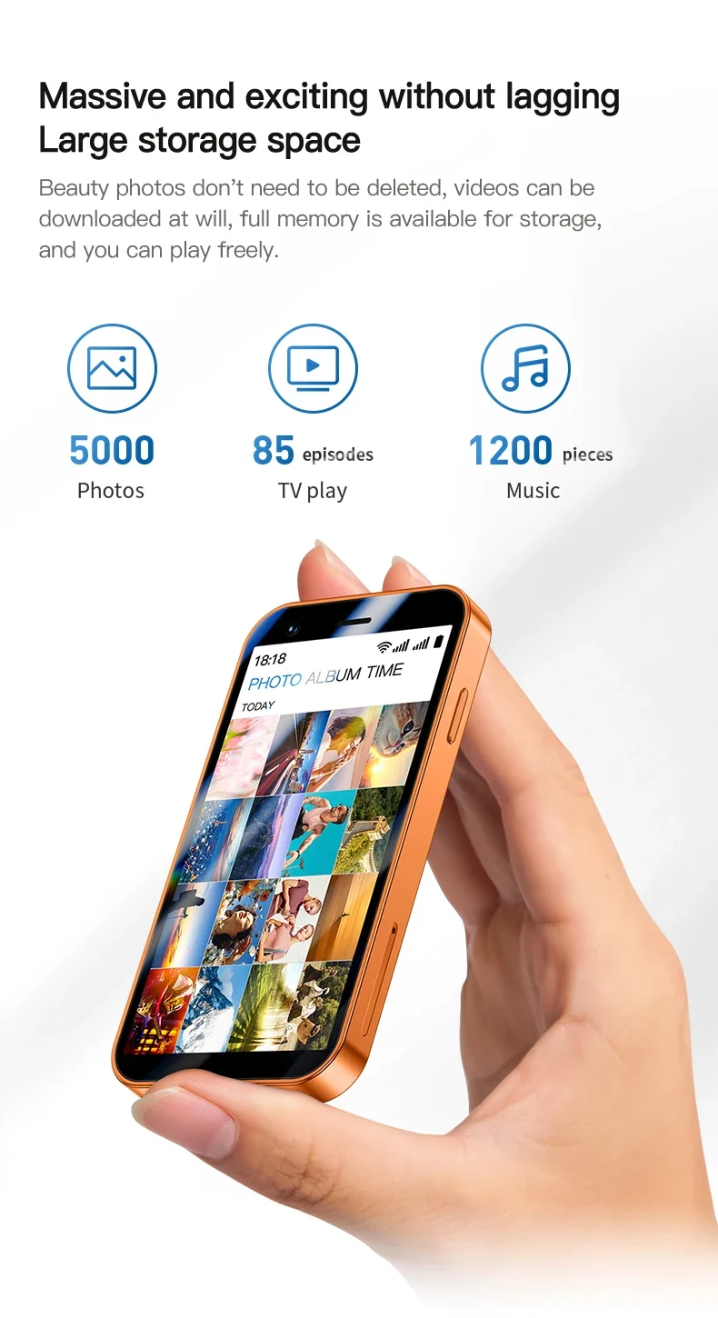 ONEMYTH A17 Mini 3G Mini Smartphone, 2GB RAM and 16GB ROM, WhatsApp, GPS, WiFi, Facial Recognition, Multi Color Small Phone