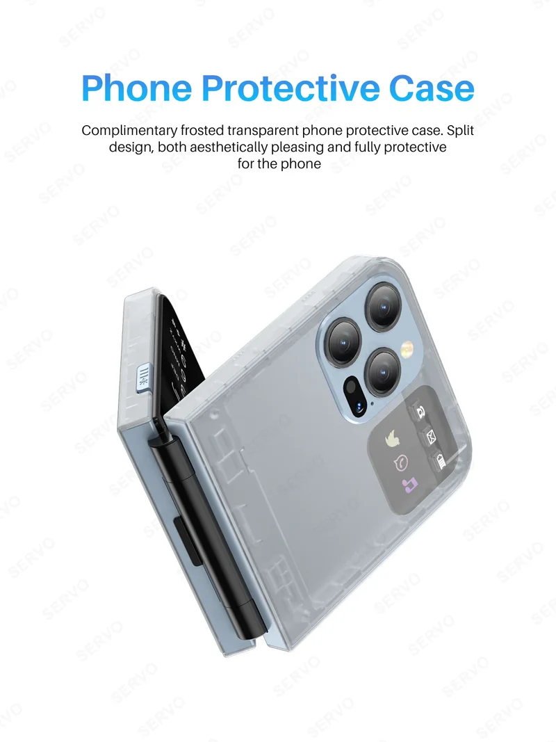 SERVO A50 PRO Flip Mobile Phone 2.4" Display Speed Dial Call Recording Blacklist 2 SIM Unlocked Foldable Cellphones New Version