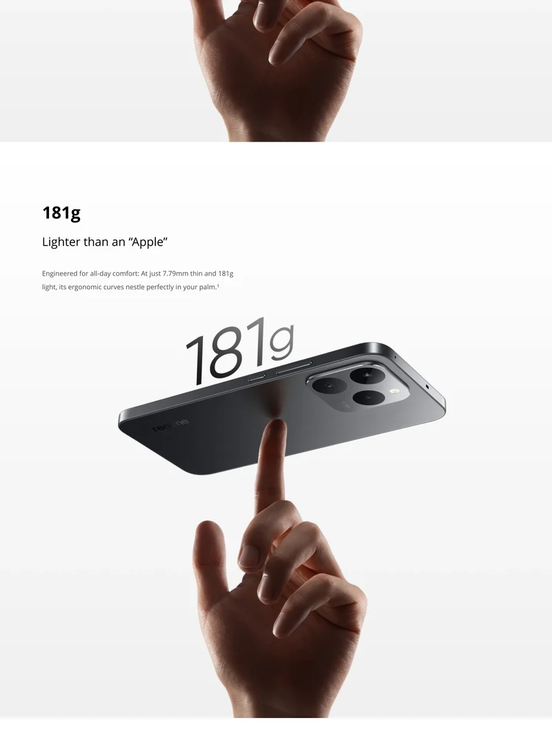 realme 15T 5G Smartphone NFC Dimensity 6400 Max Chipset Dual 50MP Cameras 6.57" 120Hz AMOLED Display 7000mAh Battery 60W Charge
