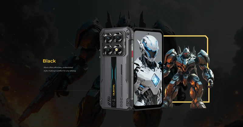 OUKITEL WP60 10000mAh Rugged Phone 7.2” HD+ Display 48GB(16+32) +512GB MTK 7025 Smartphone Android 15, 108MP Camera, NFC, 120Hz