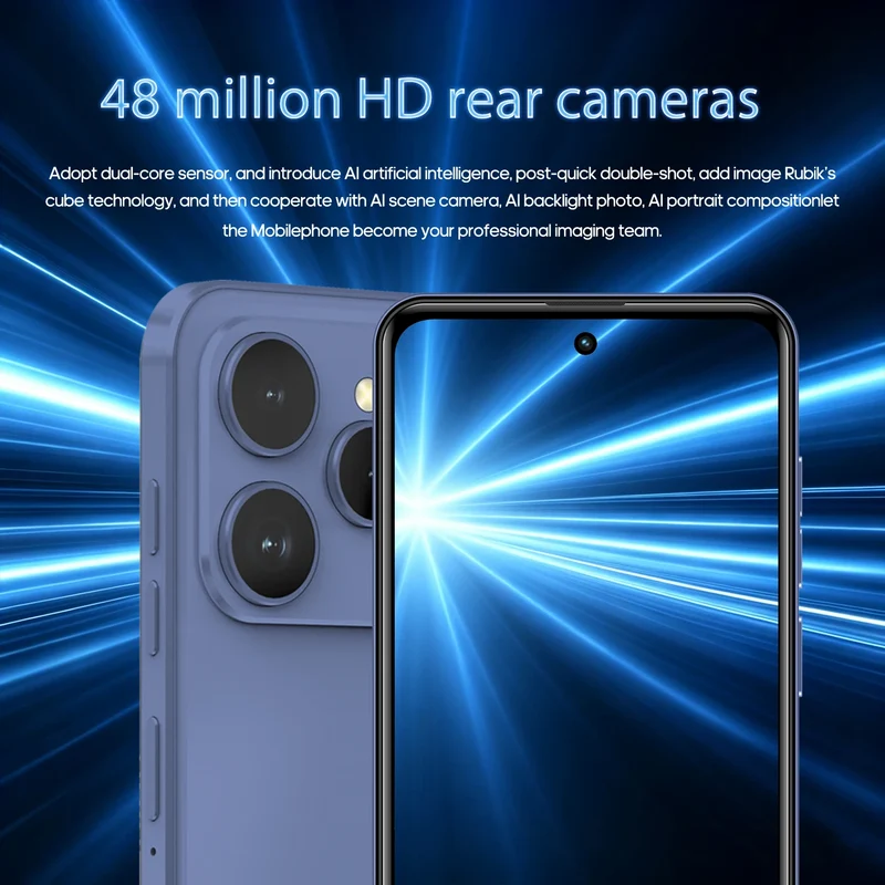 FUFFI M17 Pro – Smartphone 4G, Caméra 48MP, Batterie 5800mAh, 6 Go RAM