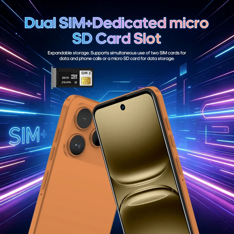 FUFFI M17 Pro – Smartphone 4G, Caméra 48MP, Batterie 5800mAh, 6 Go RAM