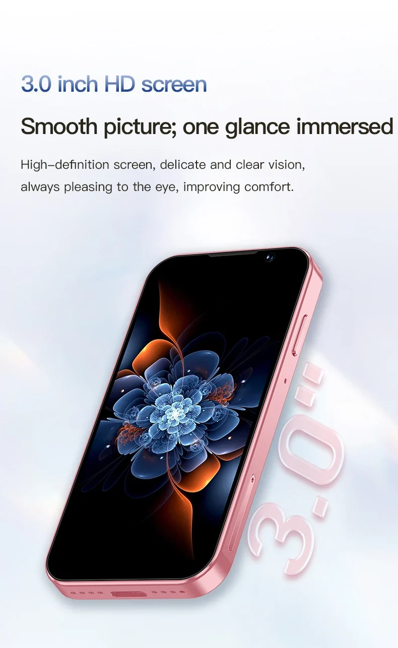 SOYES i17 Mini Smartphone 3.0" Display 2GB RAM 16GB ROM Dual SIM Standby Dual Camera Android 9.0 Multi Apps Support Small Phone